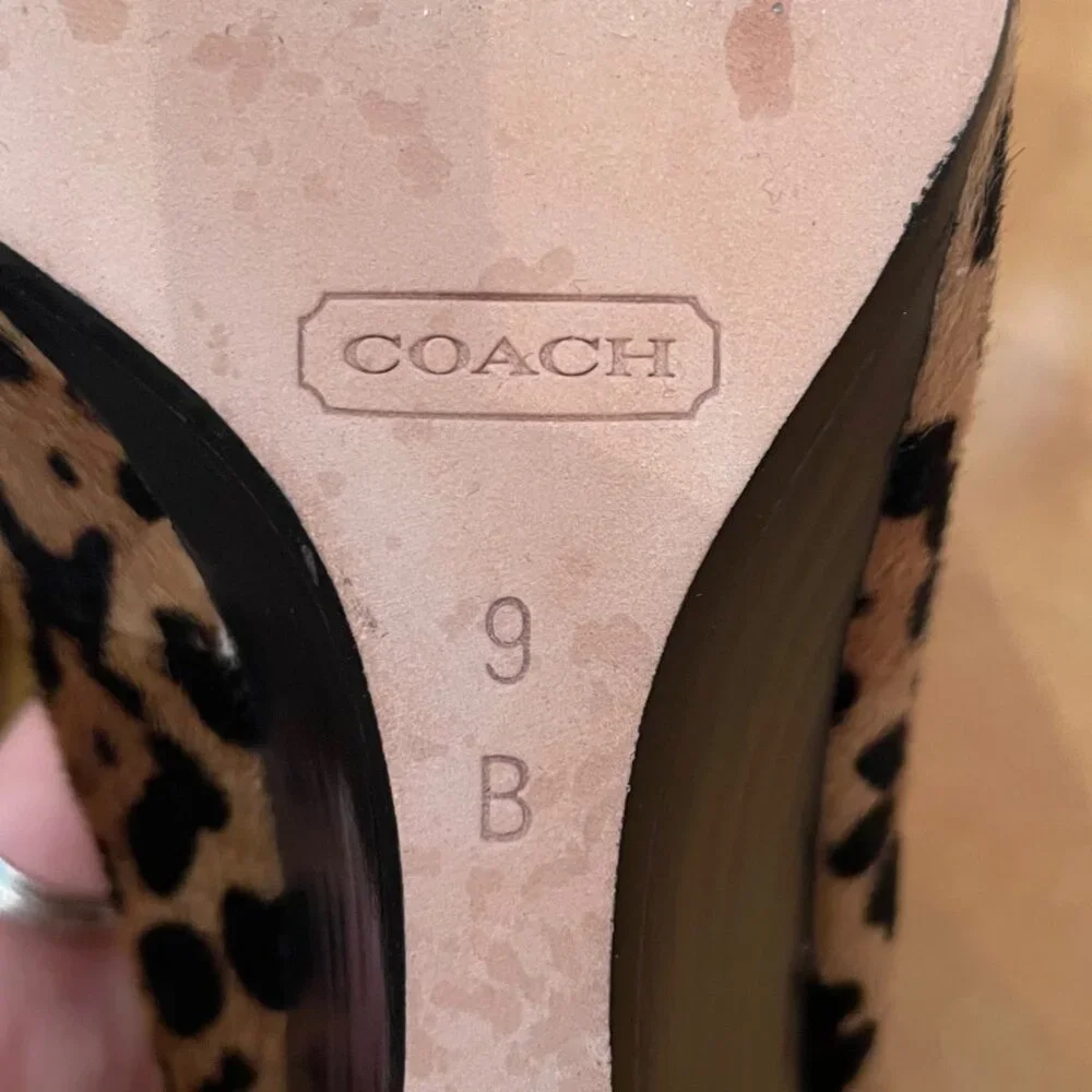 Coach Women's Sz 9M Ocelot print wedge low heels. Never worn outside! - Picture 5 of 7